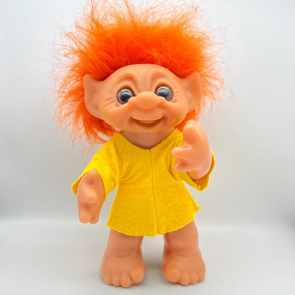 Thomas Dam Other - Thomas Dam Norfin #604 Orange Hair Yellow Outfit Troll Doll LARGE